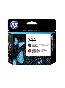 HP 744 MAT BLK AND CHRMTC RED PRINTHEAD