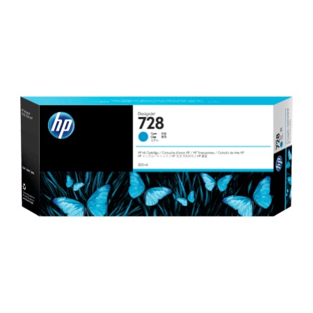 HP 728 300-ML CYAN INK CARTRIDGE 
