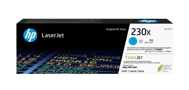 HP 230X CYAN ORIGINAL LASERJET TONER CAR TRIDGE