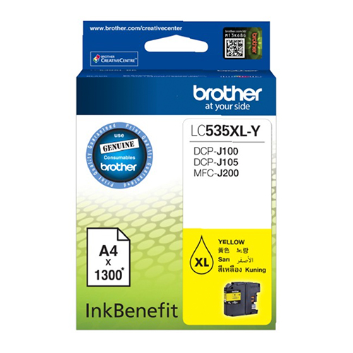 BROTHER YELLOW INK FOR DCP-J100(1,300 PG S)