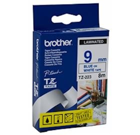 BROTHER LAMINATED TAPE 9 MM.FOR PT-9200D X9500PC(NAVY/WHITE)