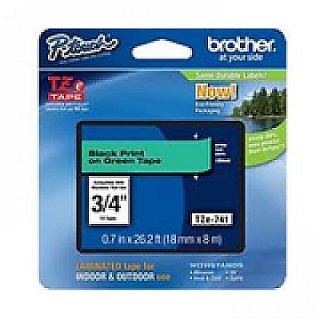 BROTHER 18 MM.TAPE PT1650/1830/2300/2700 /2730/7600, 9200DX/9500PC/9700(BK/GREEN